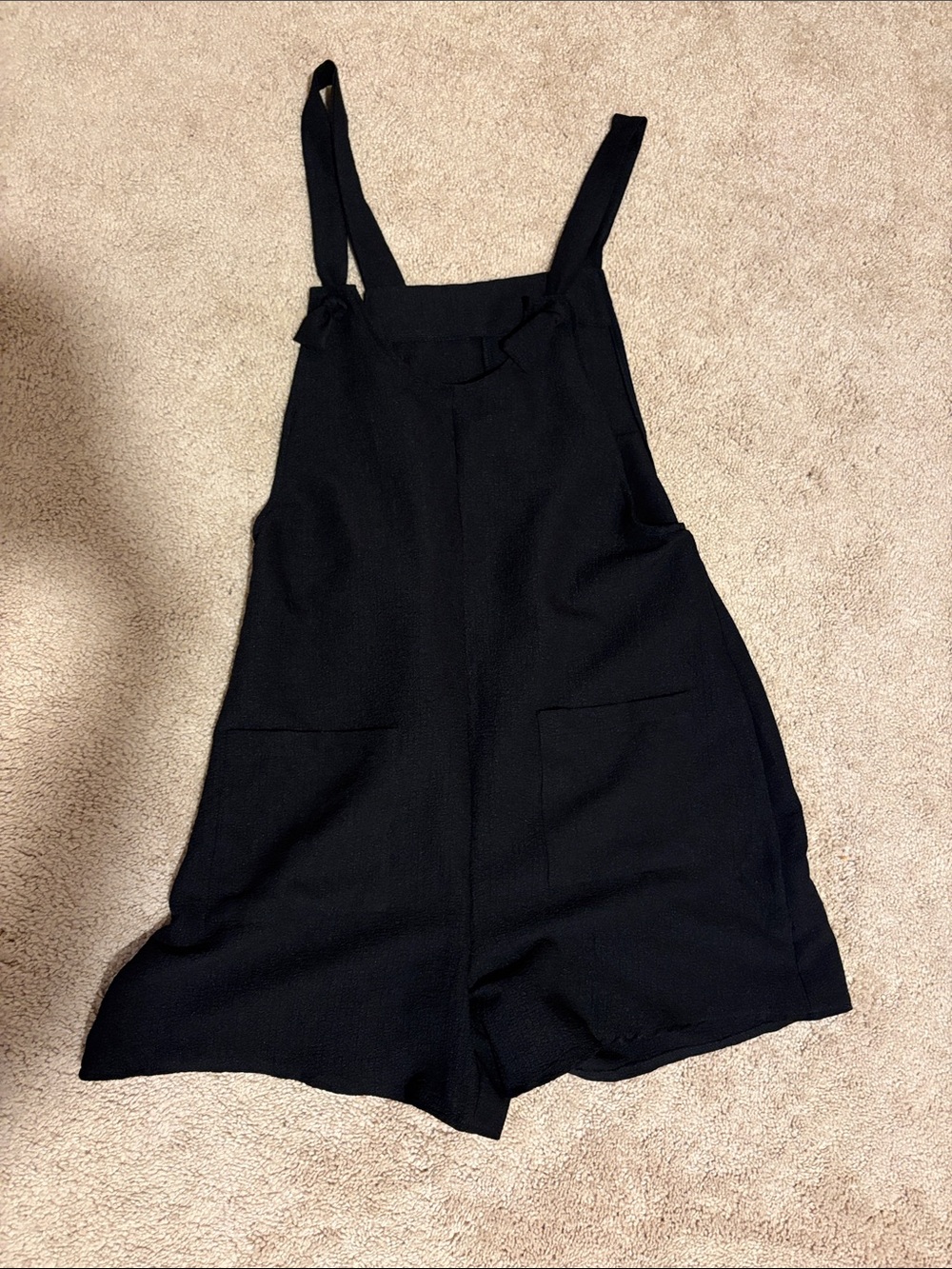 Black Women's Short Overalls Romper